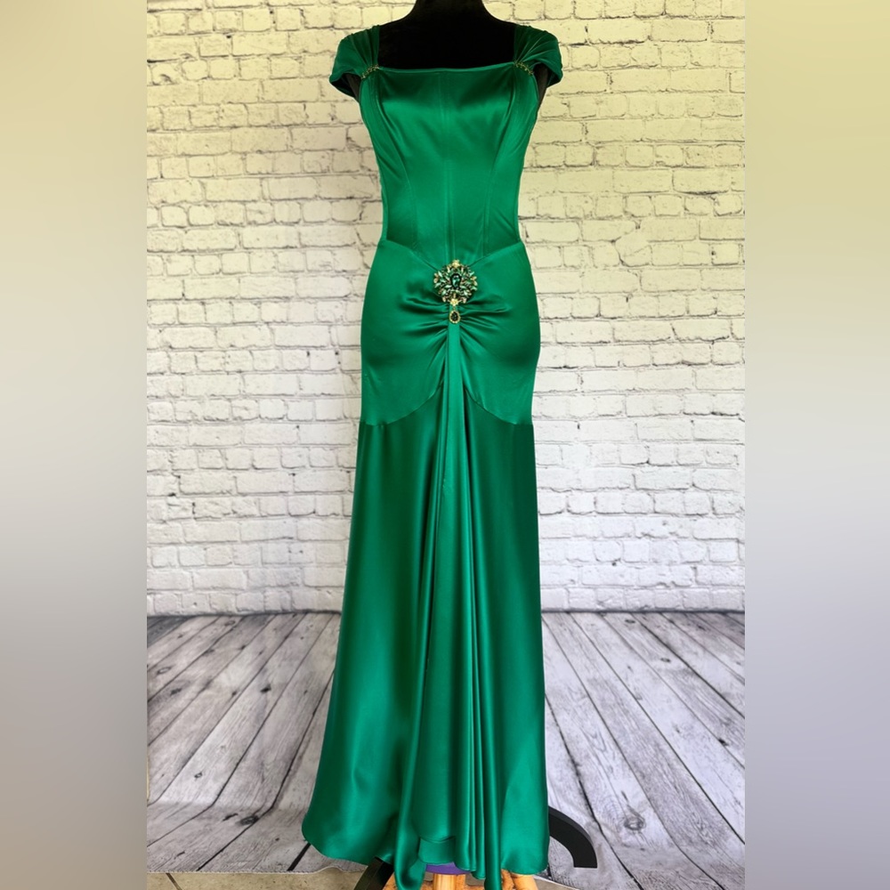 Yolanda Arce Dress Evening gown Satin corset size medium